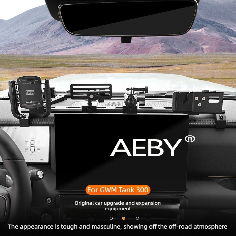 AEBY For GWM Tank 300 2021-2025 Multi-Function Dashboard Mount,Sturdy Bracket,Adjustable Multi-Angle Stand,Easy Installation