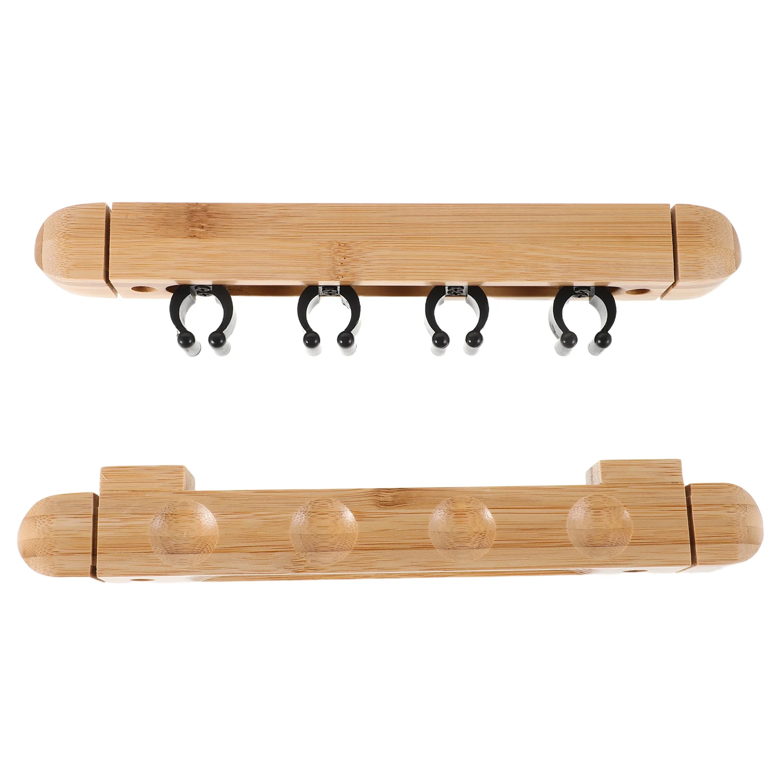

1Set Solid Wood Billiard Rack 4 Hole Wall Mount Pool Cue Holder Elegant Organizer for Room Billiards Accessories