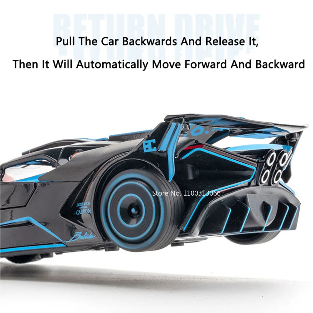 1:24 bolide modelos de carros atlânticos liga diecast brinquedos portas abertas veículos modelo roda puxar para trás carro esportivo crianças presentes do festival