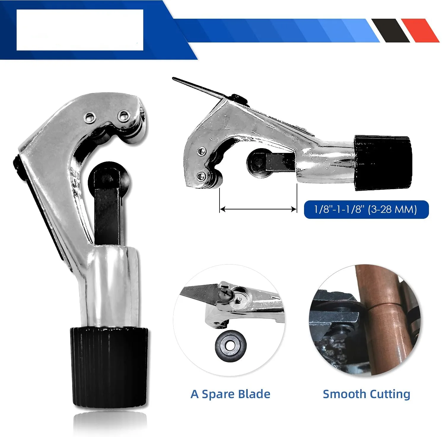 Swaging Tool Kit,Brake Line Single  Flaring Tool with Ratchet Wrench Tubing Cutter for Gas Pipe Brass Magnesium Soft Steel Lines