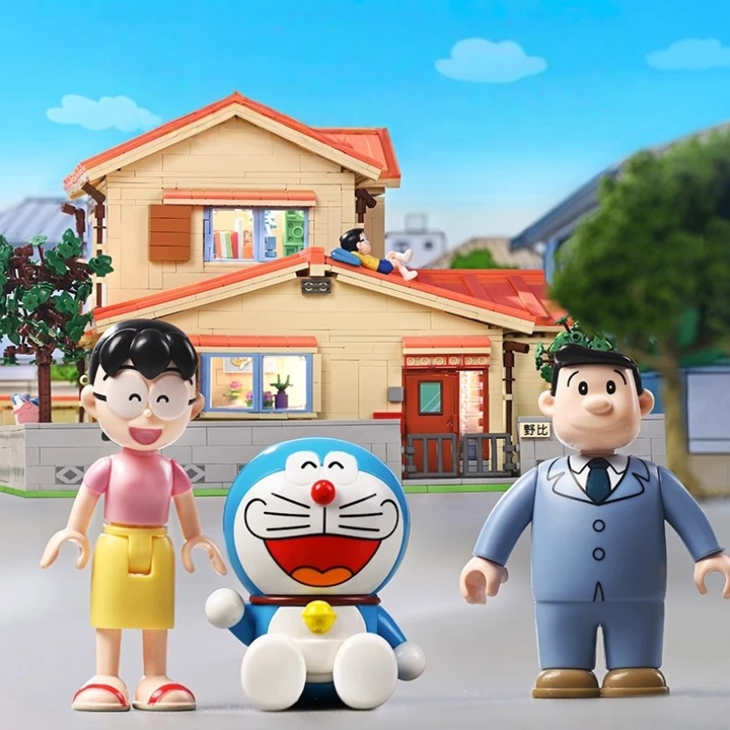 

Keeppley Doraemon Nobita's Home, строительные блоки, большая вилла, аниме, классическая коллекция, уровень, строительные блоки, детские игрушки, подарки