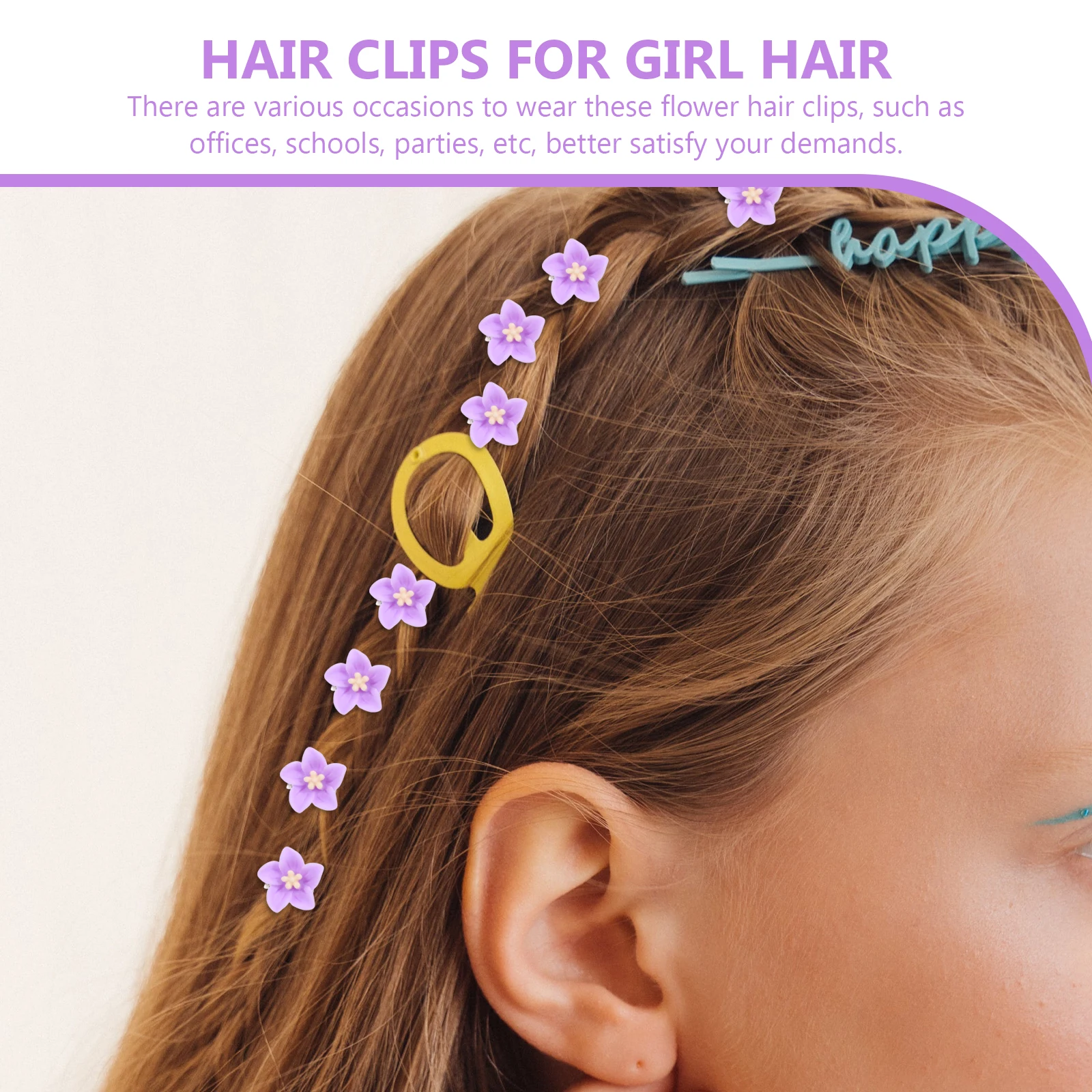 

10Pcs Lily Flower Hair Claw Clips Mini Delicate Clamps for Girls Toddler Hair Accessories Small Hairpins for Party School Office