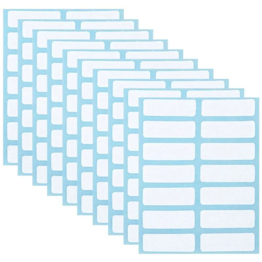 

12Sheets Hot Selling White Self Adhesive Labels Blank Name Stickers Price Sticker Blank Note Labels Name Number Tags