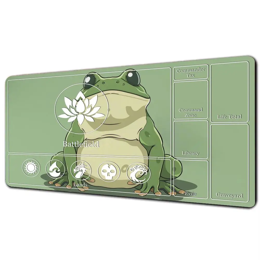 Tappetino da gioco per carte Magic Playmat con zona Simpatico fagiolo mung rana mtg tappetino da scrivania tappetino per mouse espansione tastiera in gomma antiscivolo