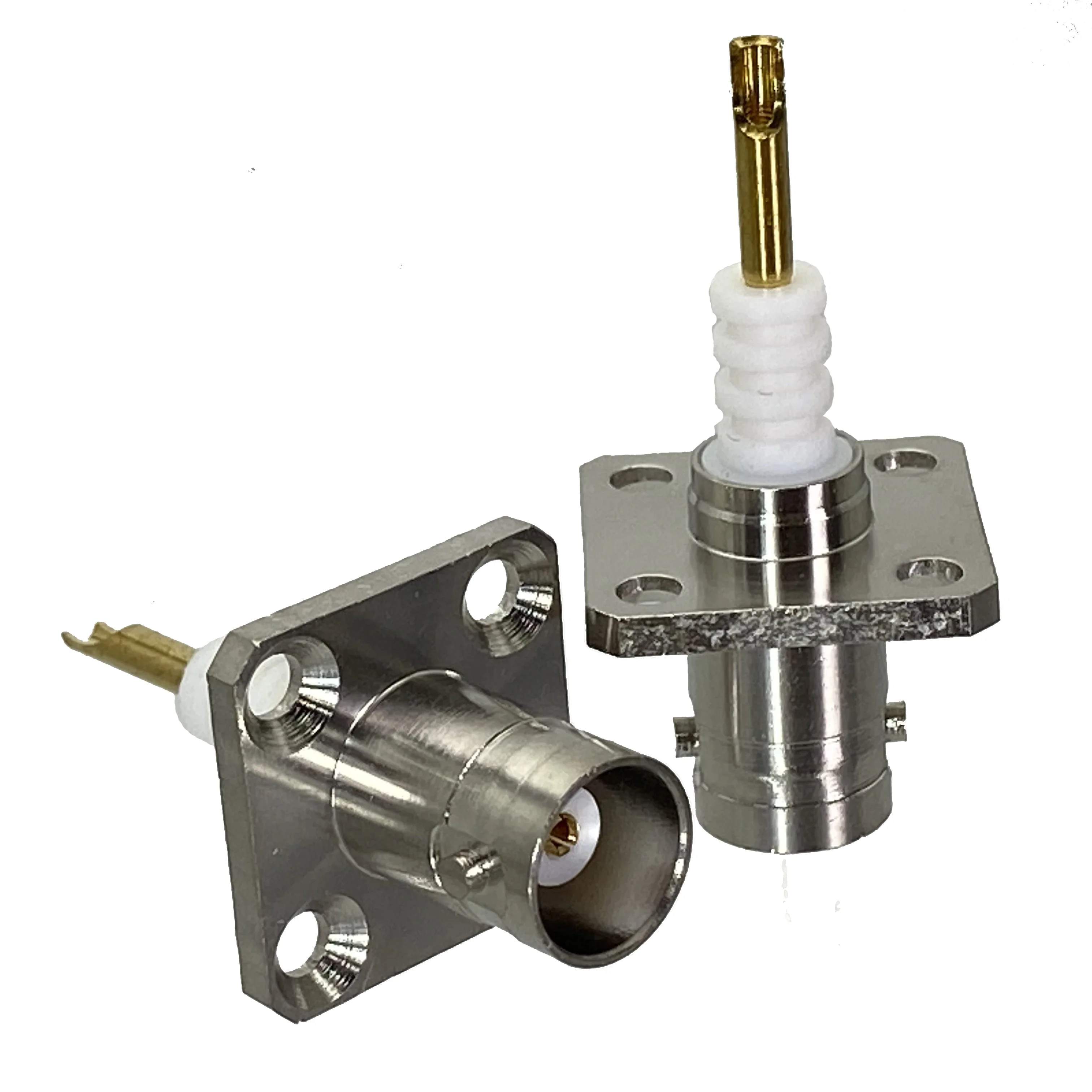 1Pcs BNC Female Jack 4-holes Flange Solder RF Connector MHV 3000V High Voltage Audio Wire Terminal