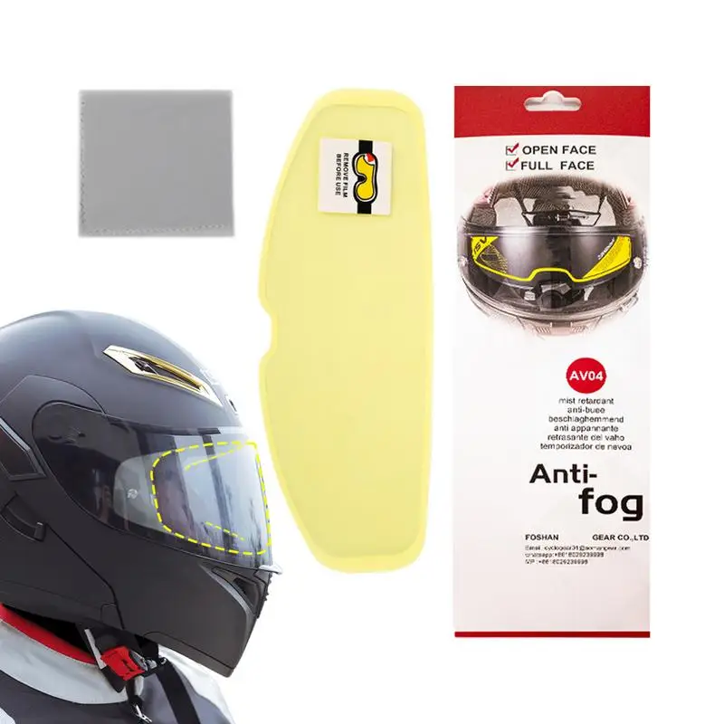 Motorcycle Anti Fog Film Adhesive Anti Fog For Motorcycle Helmet High-Definition Helmet Visor Anti-Fog Waterproof Insert Fog