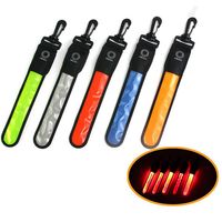 Safety Alert Flash Glowing Wrist Support Backpack Hanging Lights Luminous Armband Arm Belt Band LED Reflective Light