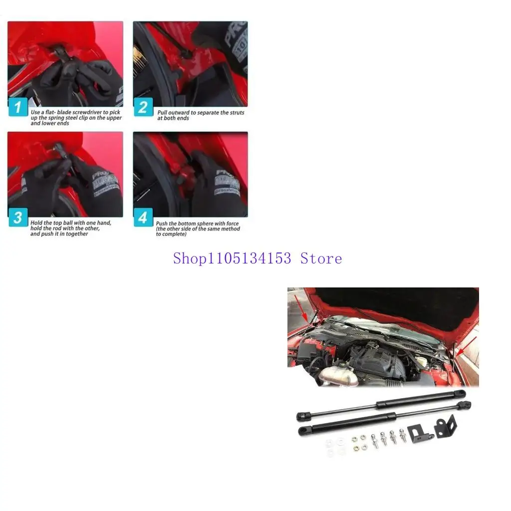 

hg89 Auto Front Engine Hood Bonnet Covers Hydraulic Shock Lift System, Gas Spring Bracket Props For Easy Engine Maintenance