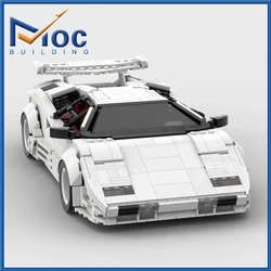 MOC-57851 Countach LP5000 QV White Hyper car Super Racing Car Model Building Blocks Toy Birthday Gifts