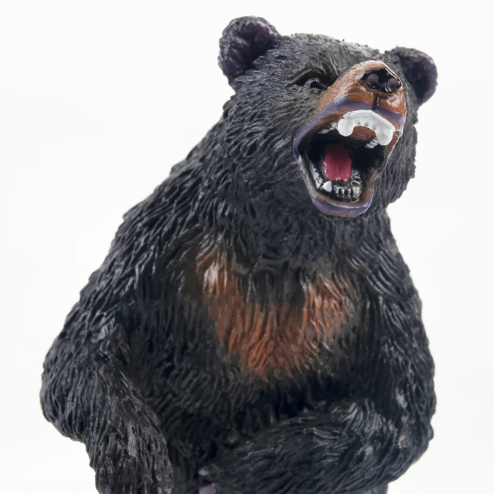Toymany シミュレーション立ち黒/ヒグマ野生動物動物モデルおもちゃミニフィギュア人形アクション置物おもちゃ子供のギフト
