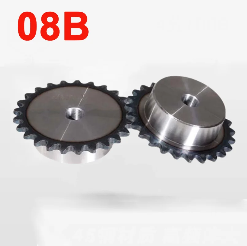 08B Cam Sprocket 26-41 Teeth Carbon Steel Quenched 12.7mm Pitch Round Hole Industrial Chain Sprocket For Mechanical Equipment