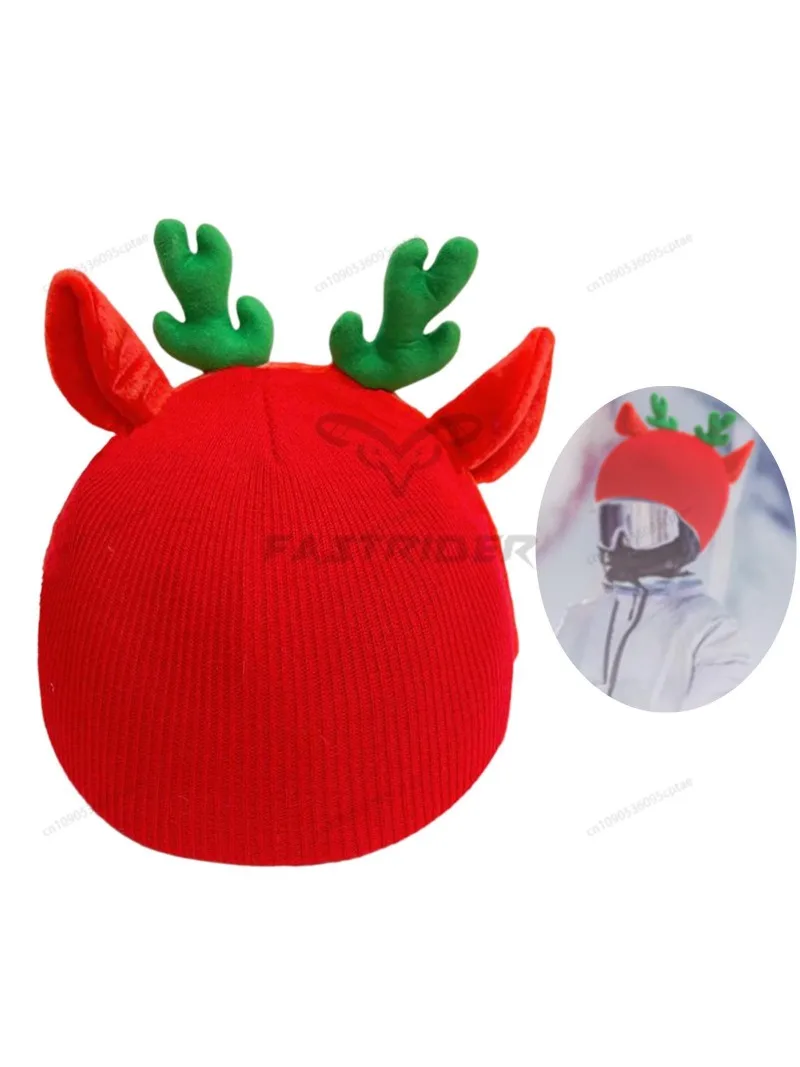 AliExpress Christmas Ski Helmet Decor Bicycle Cartoon Cute Girl Gifts Decorative Helmet Cover Hat Winter Ski Helmet Decoration