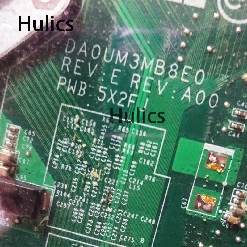 Hulics Used For DELL 1764 Laptop Motherboard CN-00W15K 00W15K 0W15K DA0UM3MB8E0 HM55 PGA989 Mainboard