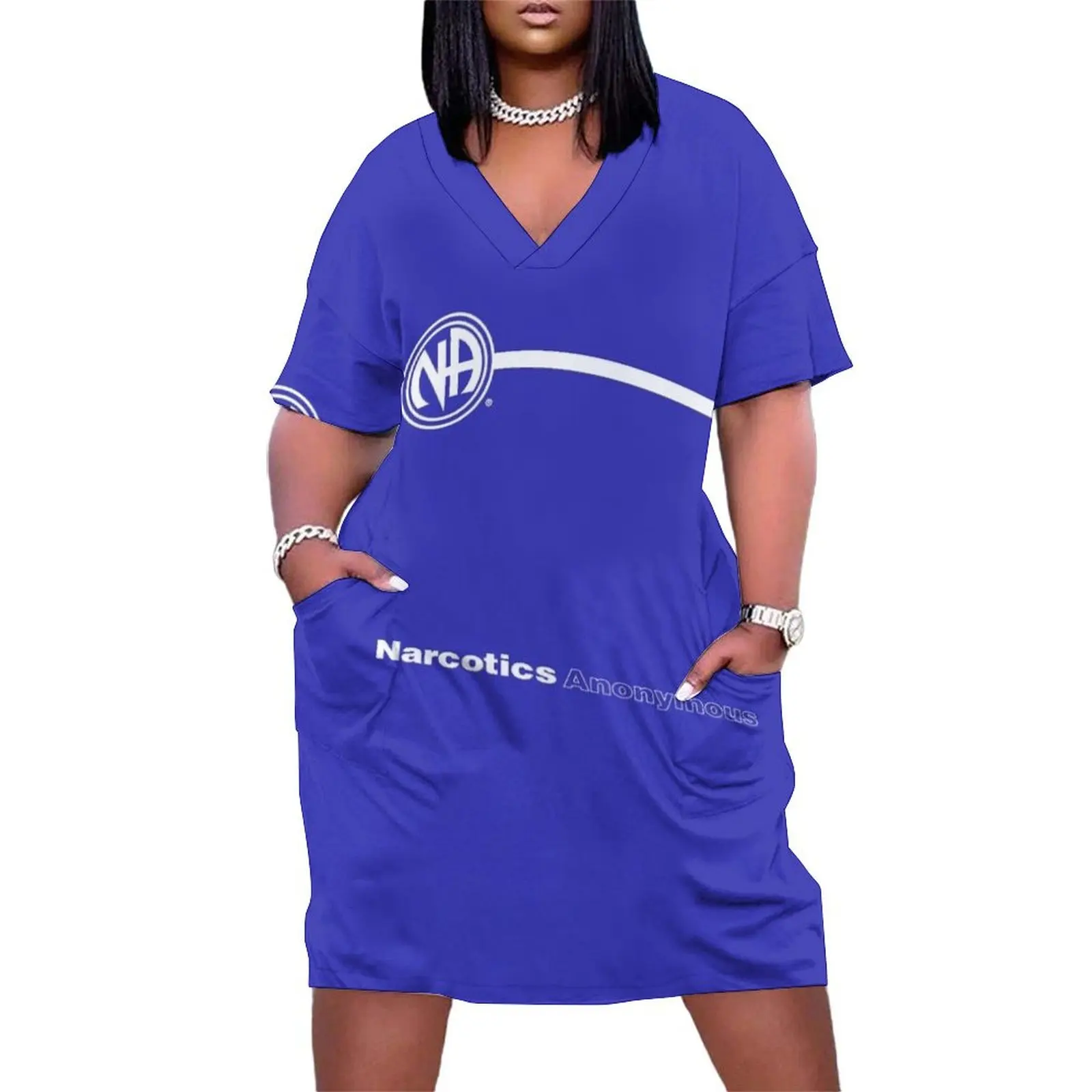 

NA Basic Text Book Narcotics Anonymous Gift Loose Pocket Dress Long dress woman elegant dresses plus sizes