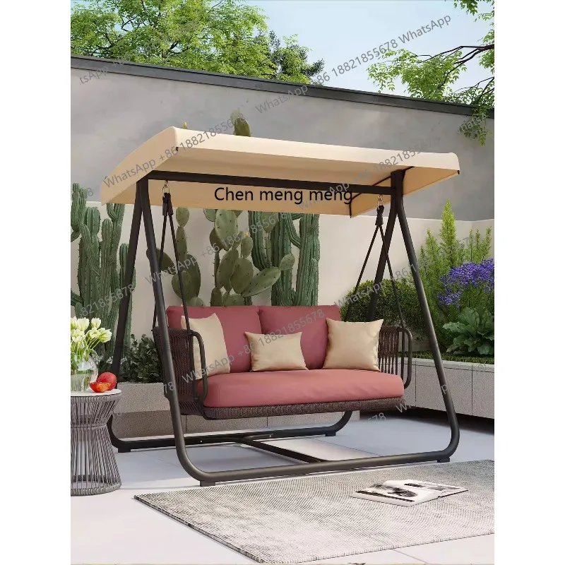 

Outdoor Courtyard Swing Waterproof and Sunproof Home Multi-person Swing Outdoor Garden Villa