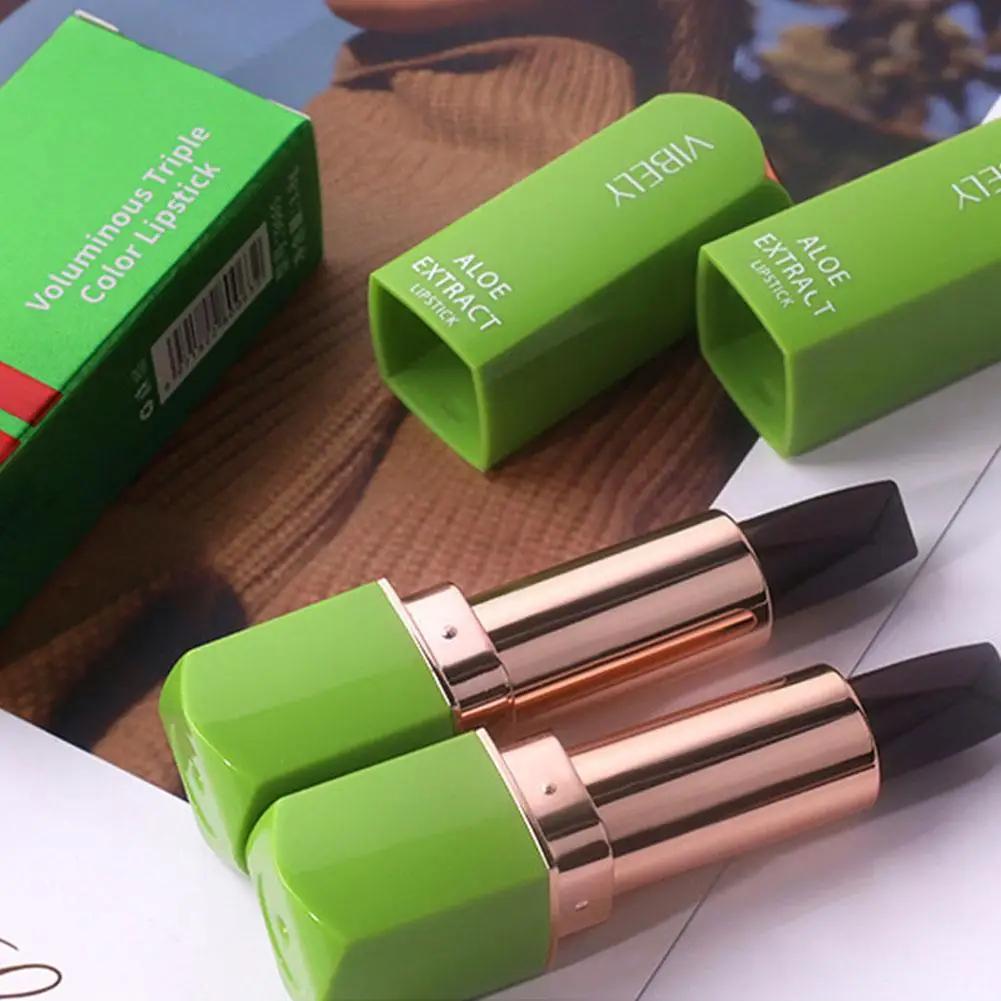 Lápiz labial hidratante de Aloe Vera, bálsamo labial nutritivo de larga duración, brillo de labios que cambia de Color con la temperatura para cosméticos de maquillaje