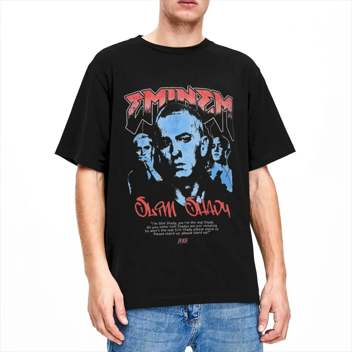 

Rapper Eminem Design Signature T Shirt Men Vintage Cotton T Shirts Summer O Neck Fashion Tees Hot Sale Plus Size Clothes