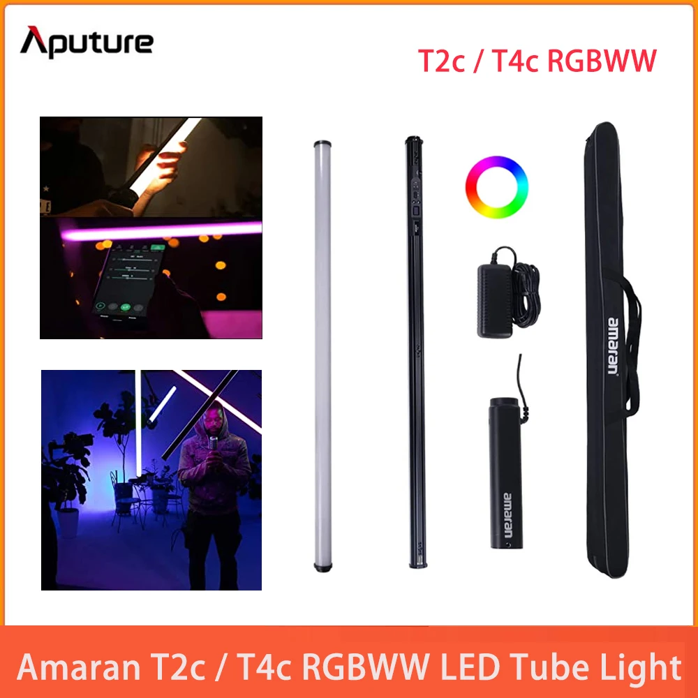 Aputure amaran t2c t4c rgbww voll farbiges LED-Röhren licht 2500k ~ 7500k einstellbarer RGB-Video-Lichtstab-Stick mit App-Steuerung