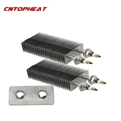 Customizable 230V Electric Square Type Finned Heating Element 25x50mm Install Plate Stainless Steel Oven Baking Fin Heater