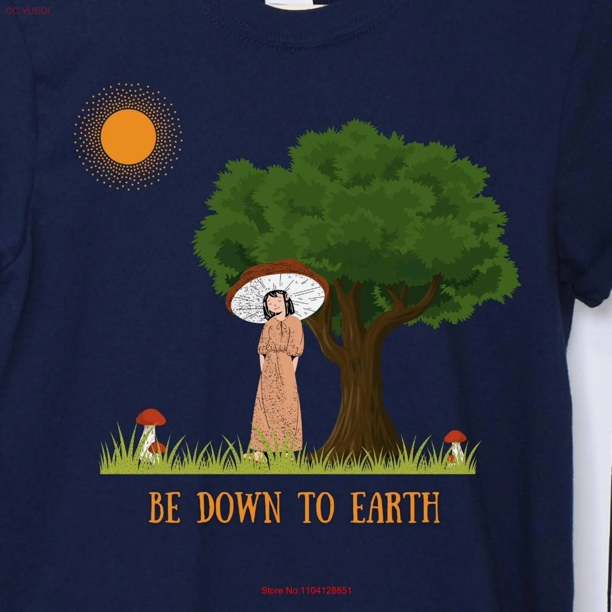 

Футболка Be Down to Earth Cottagecore, натуральная одежда для влюбленных грибов, большие размеры, Forestcore Grunge Fairycore tee