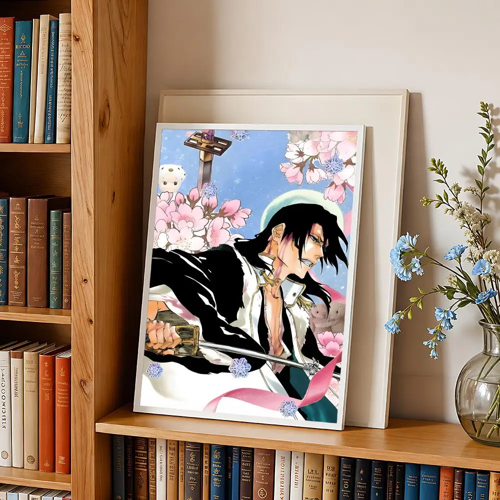 character B-Byakuya K-Kuchiki Poster HD Self Adhesive Wall Poster Waterproof Removable No Fade for Bedroom Living Room Decor
