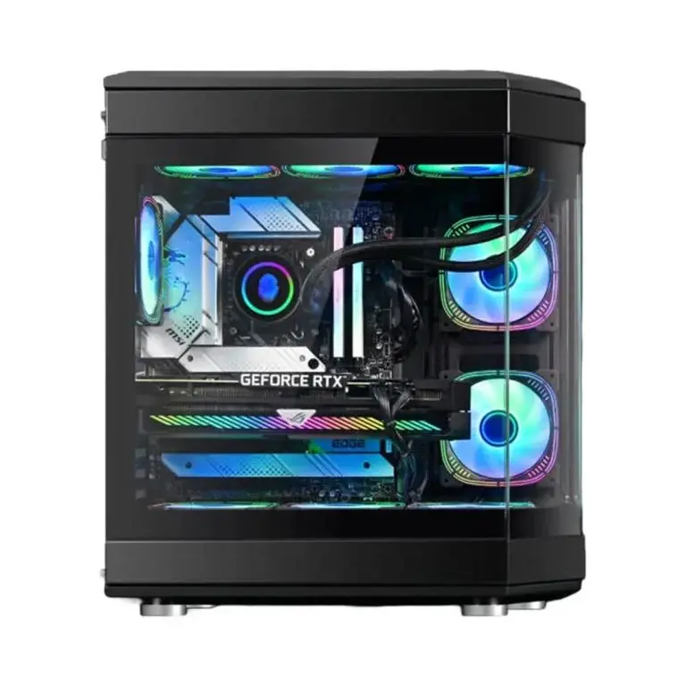 Dual Chamber M-ATX/ATX Curved Gaming Pc Desktop Case