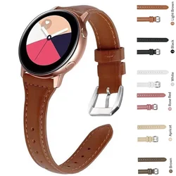 Slim Leather strap For Samsung Galaxy watch 6/5/pro/4 Classic 20mm 22mm bracelet Huawei watch GT 4-2-2e-3-3 pro 46mm women band