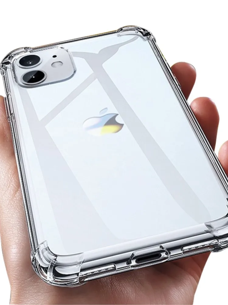 Luxe Schokbestendig Clear Telefoon Case Voor iPhone 17 16 15 13 12 11 14 Pro Max Mini XR XS 7 8 Plus Siliconen Transparante Achterkant - afbeelding 2