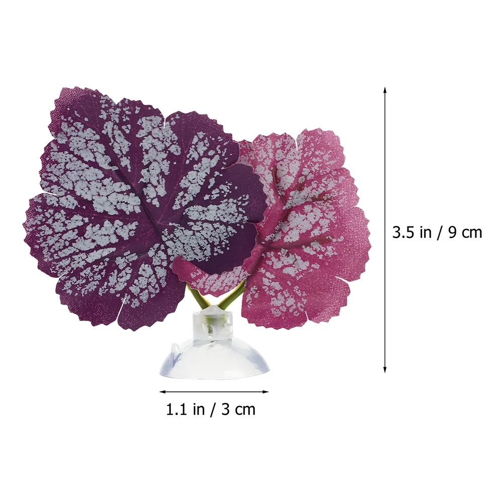 

4pcs Aquarium Leaf Hammock For Betta Fish Tank Resting Spot Breeding Habitat Decor Plastic Plants Suction Cup Underwater Leaf