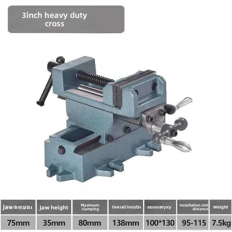 Two-Way Movement Vise Workbench Industrial Heavy Precision Cross Flat Pliers 3/4 Inch Clamp Bench High Quality