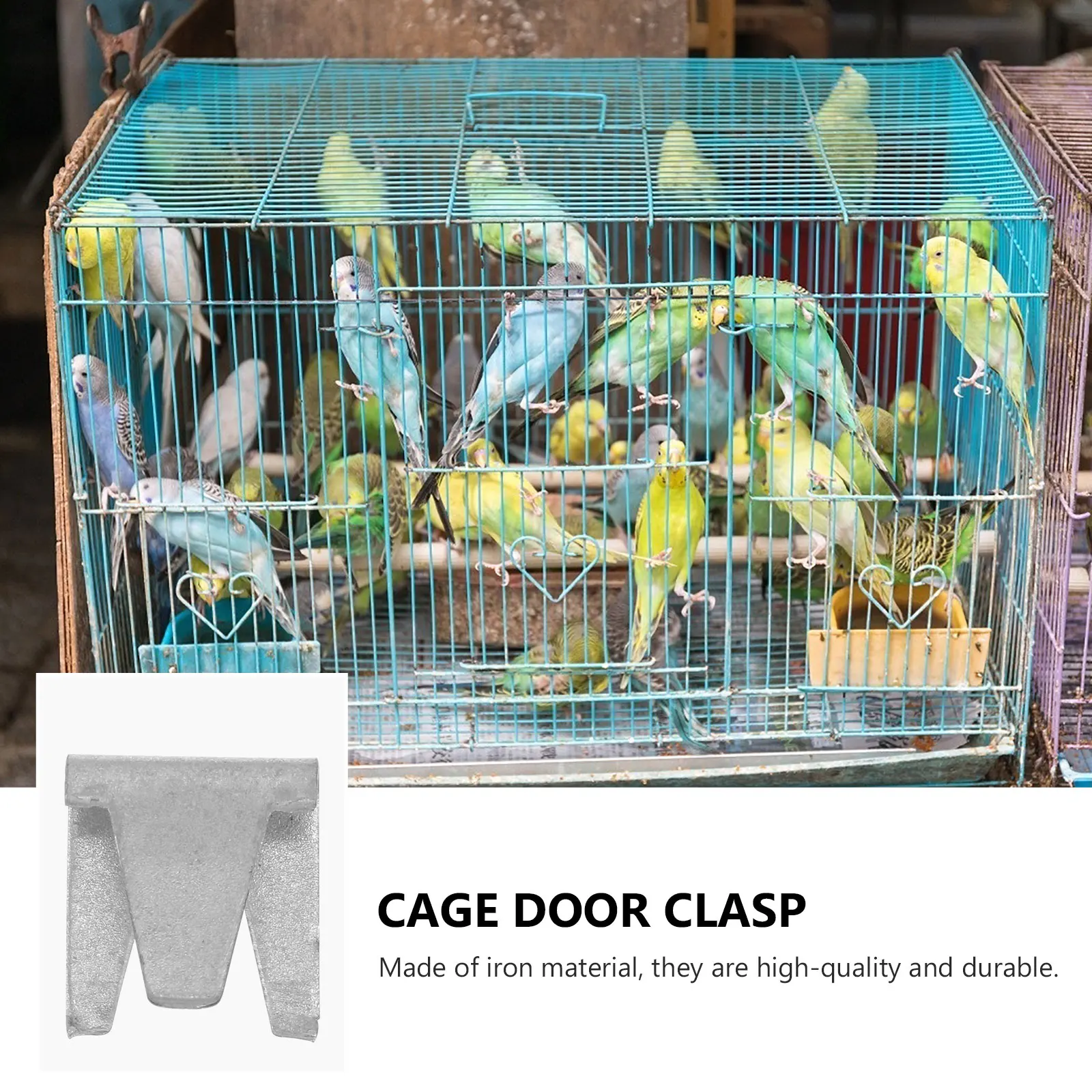 

Bird Cage Door Buckle Repair Supplies Clips for Wire Animal Rabbit Assembly Accessories Iron Pet Building Cages