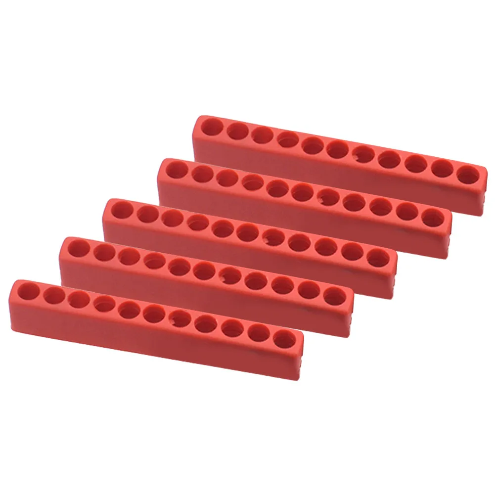5Pcs Bit Holder 11 Hole 1/4 Hex Shank Screwdriver Plastic Screwdriver Storage  Hexagonal Handle Storage Bar Save Tool