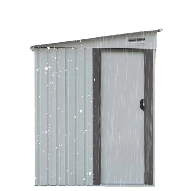 7x5 ft Outdoor Storage Shed with Sliding Lockable Door Wooden Garden Shed Tool Bike Shed Pet Prefabricate House Garbage Room