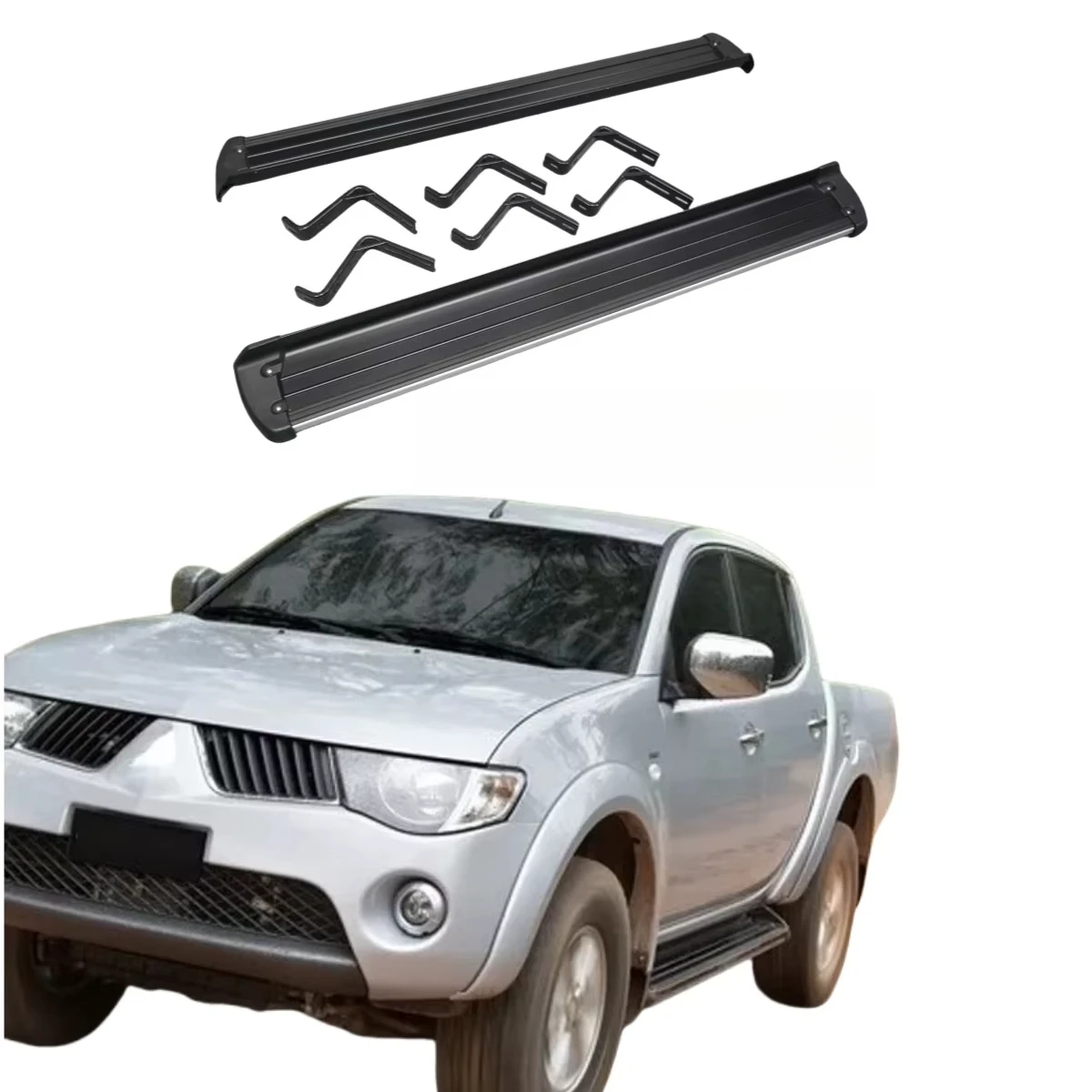 

Side Steps Running Boards Fits for TRITON L200 2015-2023 Nerf Bar Pedal