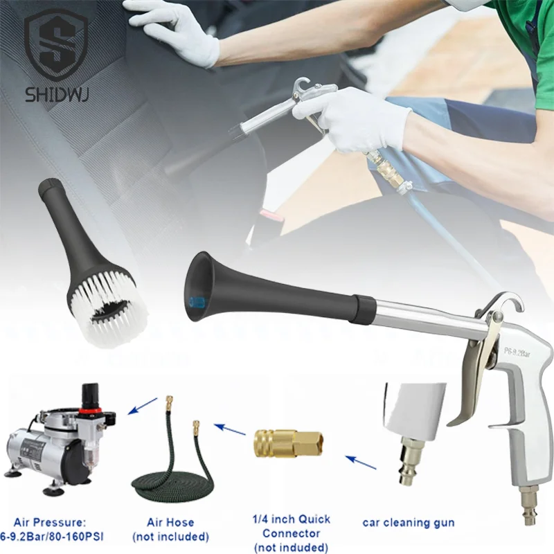 

Professional Air Blow Car Wash Gun Efficient Dry Cleaning Gun High Pressure Tornado Dust Blowing Gun Car Interior Cleaning Tool