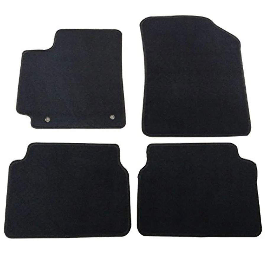 

Floor Mats Compatible with 2009-2013 Corolla 4Dr Factory Fitment Car Floor Mats Front Rear Nylon Black Durable Non-Slip Protec