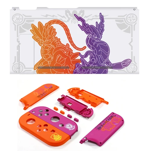Para Nintendo Switch consola carcasa de repuesto cubierta para Nintendo Switch Joycon funda botones para PM escarlata y violeta