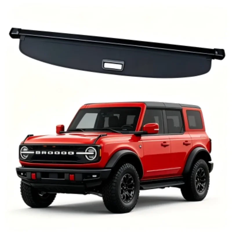 Cargo Cover Trunk Privacy Shade Rear Security Partition Anti-Theft Shield Organizer for Ford Bronco 2018-2026