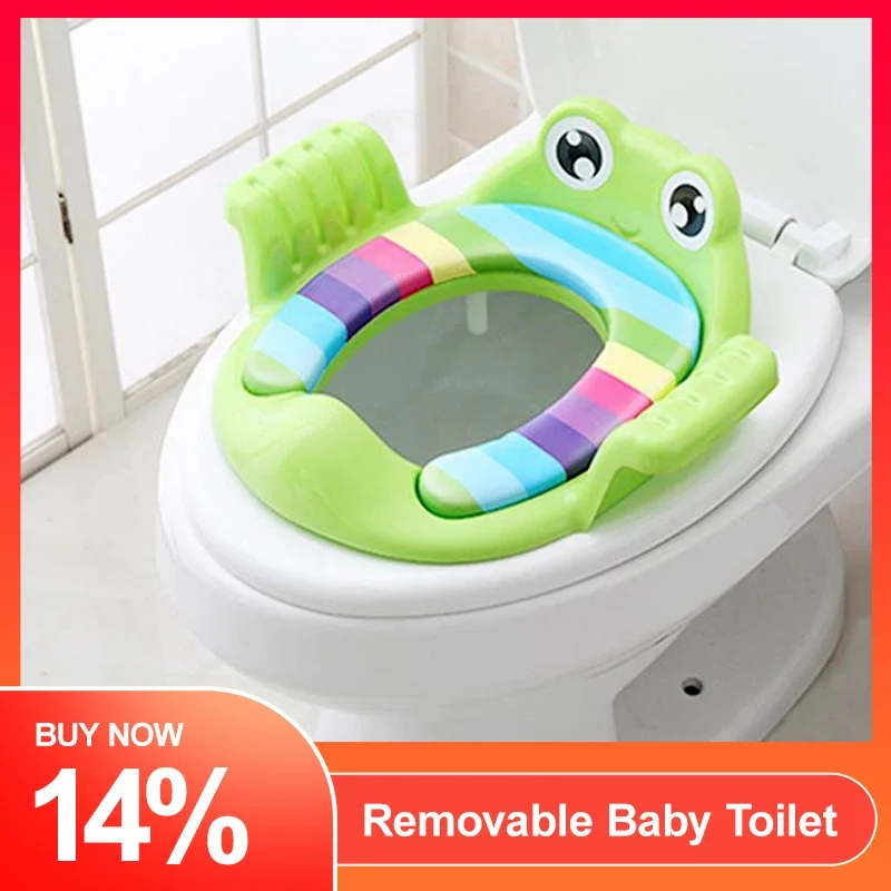 Removable Baby Toilet Training Seat with Armrest and Safety Cushion - Potty Training Essentials