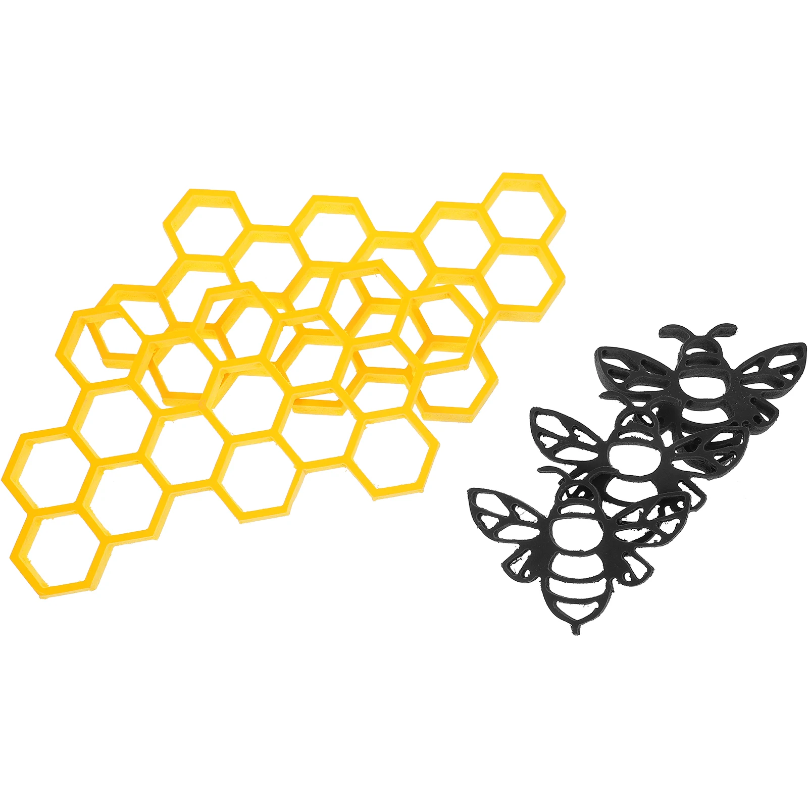 

5 Pieces Bee Wall Decor PVC Honeycomb Decorations for Home Living Room Bedroom Office Garden Rustic Design Transform Cozy