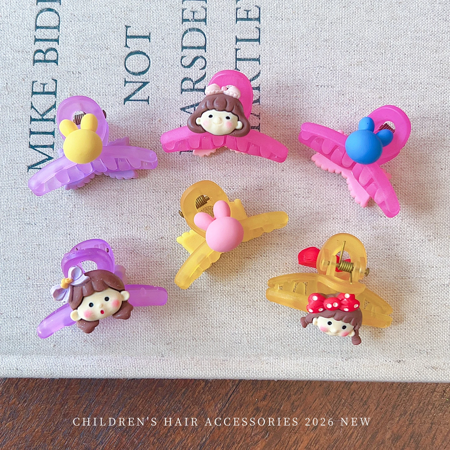 3 Stück/Set Neue karierte Tüll-Haarspange mit Hasenohren und Schleife für Mädchen und Kinder, süße Cartoon-Haarspange, die das Haar nicht verletzt, rutschfester Pferdeschwanzhalter, Zubehör – Detail 4