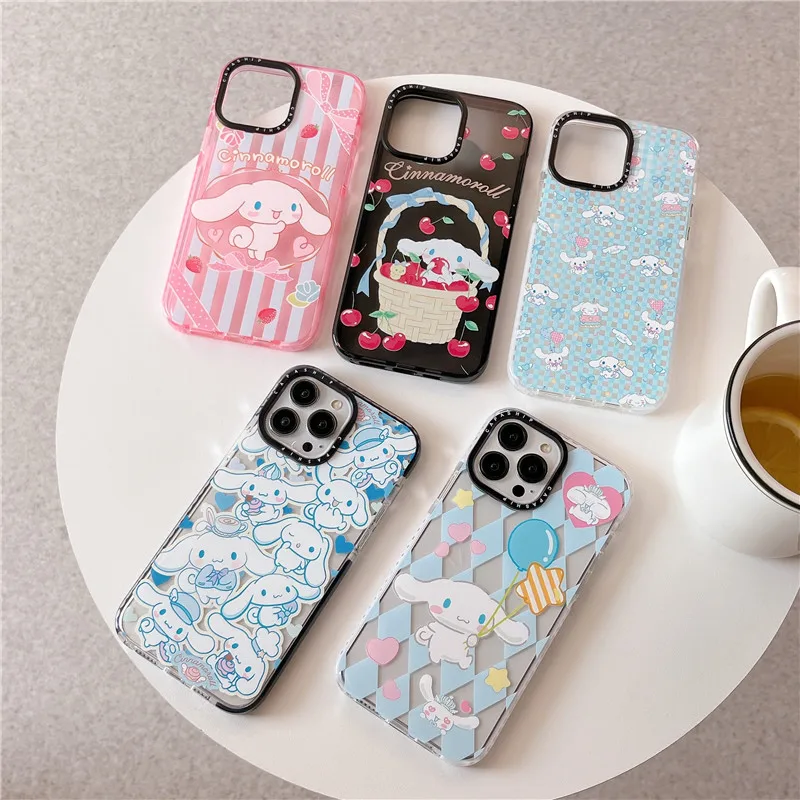 Japan Anime Sanrio Cinamonroll cinnamon roll Phone Case for iPhone 11 12 13 14 15 16 Pro Max Plus X XS XR Apple Strawberry Cover