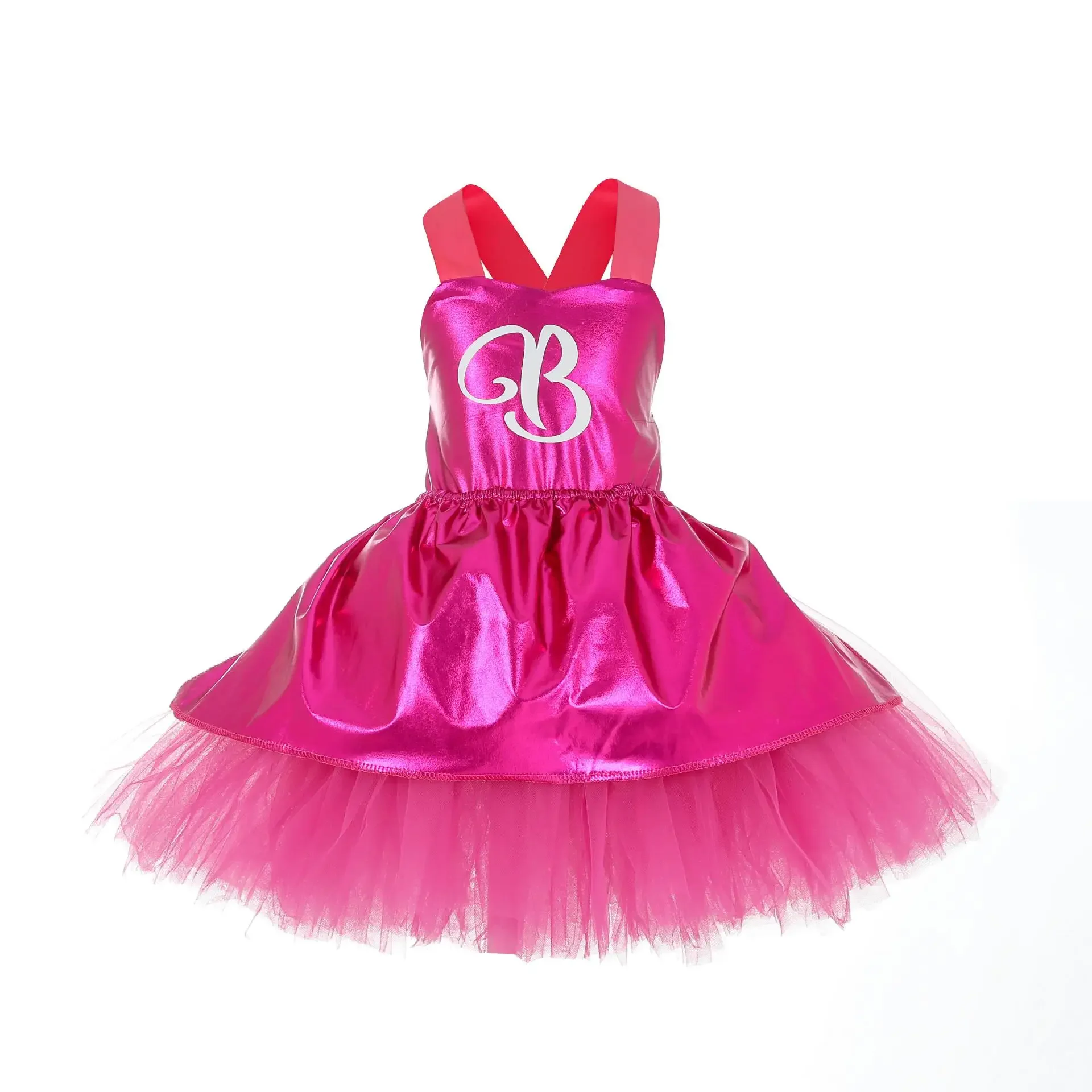 Girls Barbi Cosplay Costume Girls Maid Dress Up Tutu Dress Halloween Christmas Birthday Party Kids Sling Dresses Children