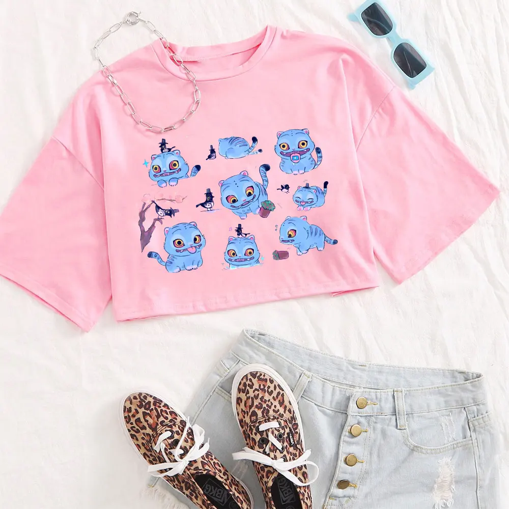 Kpop Demon Hunters 2025 Derpy Tiger haut court chemise Sexy filles T-shirt pour les Fans cadeau