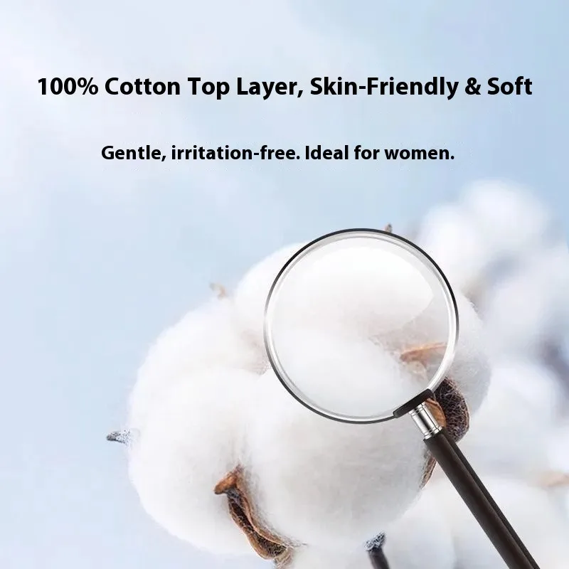 Reusable Cotton Panty Liner 42cm Extra Long Absorbent Pad Graphene Anti Odor Washable Leak Proof Protection Women Daily Care