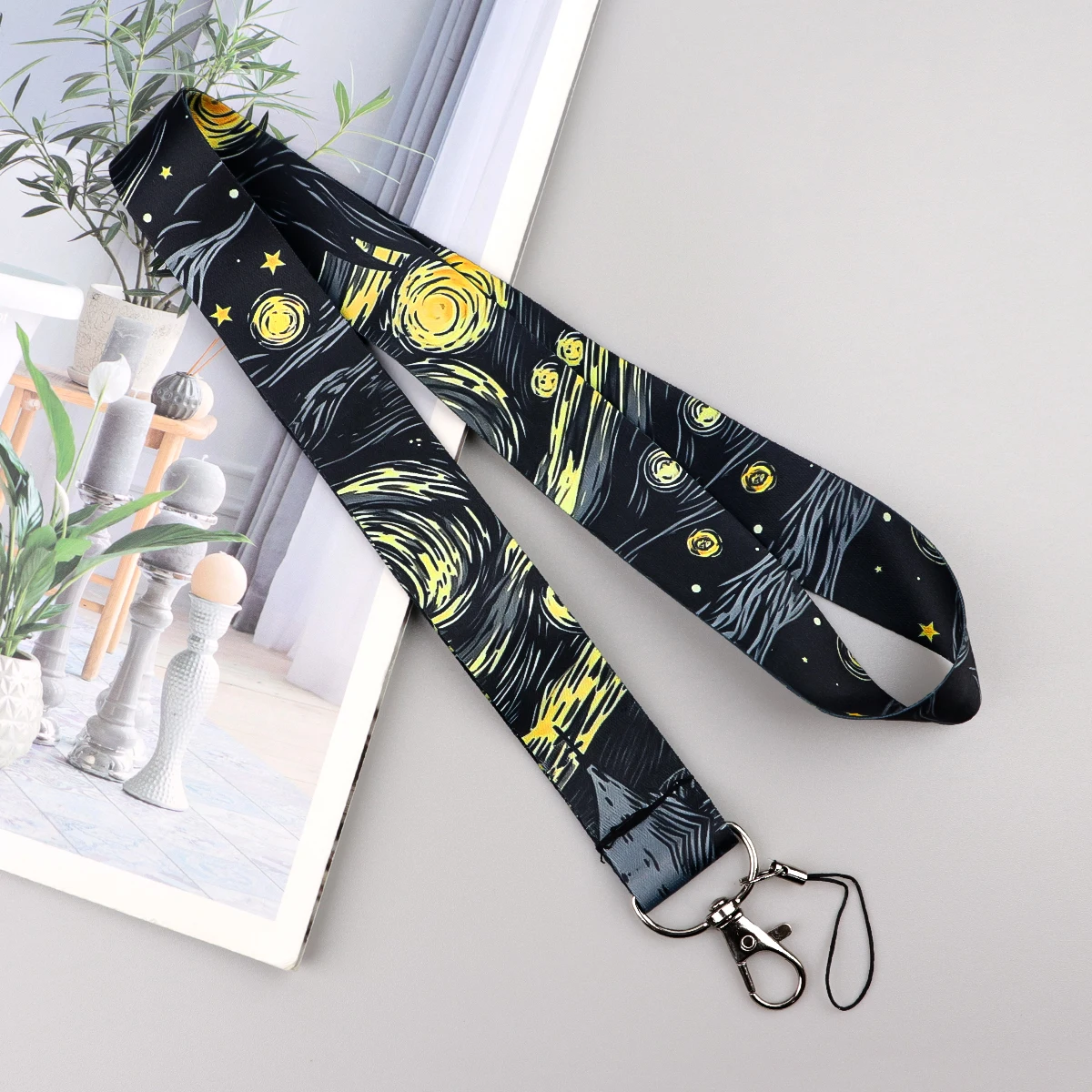 Classic Art Painting Credential Holder Van Gogh Neck Strap Lanyard for Key Keychain USB Badge Holder Keyring Accessories Gifts - view 6