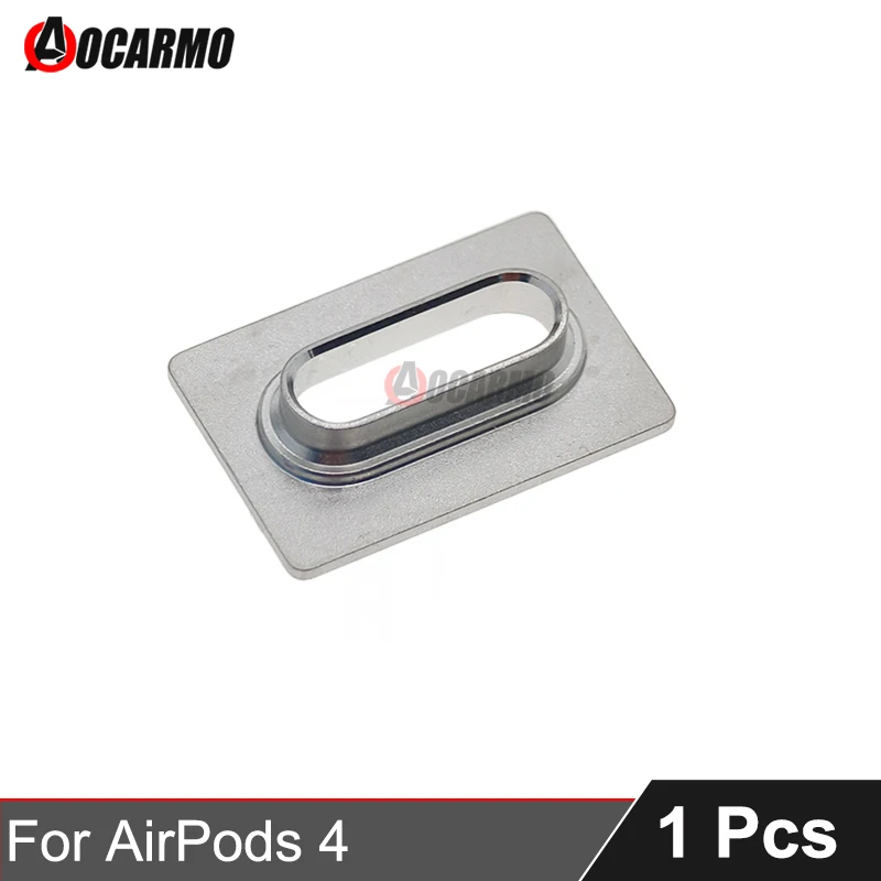 

Aocarmo Charging Charger Compartment Case Bottom Port Metal Ring For Apple AirPods 4 A3053 A3050 A3054 Repair Replacement Part