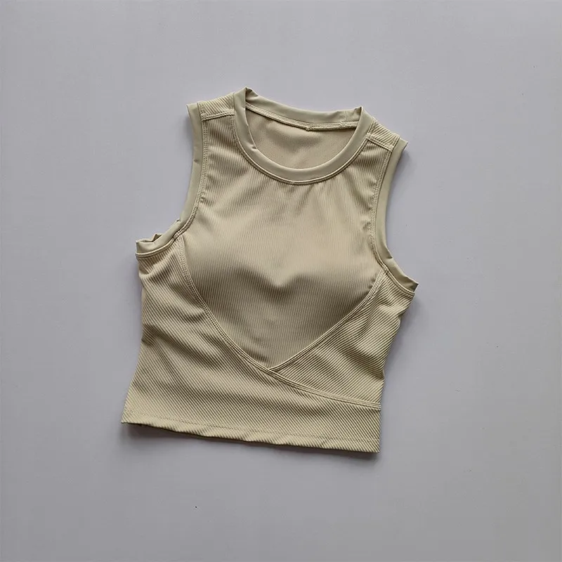 Damen Yoga-BH Hochfester Stoßfester Sport-BH Gepolsterte Sport-Unterwäsche Push-Up Fitness-Top Lauf-BH Gym-BH – Detail 11