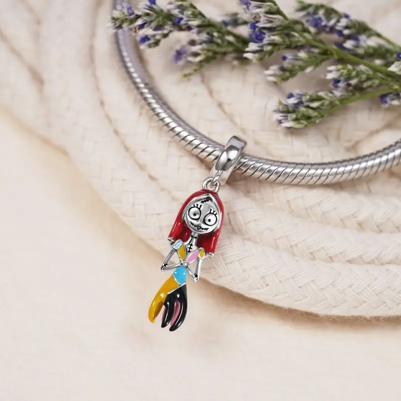 Miniso Disney 925 فضة شخصية كرتونية قناع الفيل الخرز DIY مجوهرات تناسب الأساور الأوروبية القلائد الملحقات