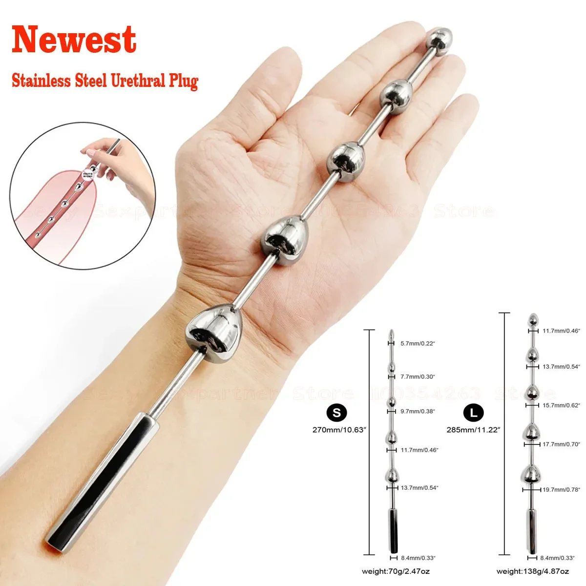 Stainless steel Horse Eye Stick Massager Urethral Dilatation Penis Plug Male Urethral Plug Penis Masturbation Adult Sex toys